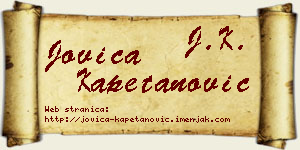 Jovica Kapetanović vizit kartica